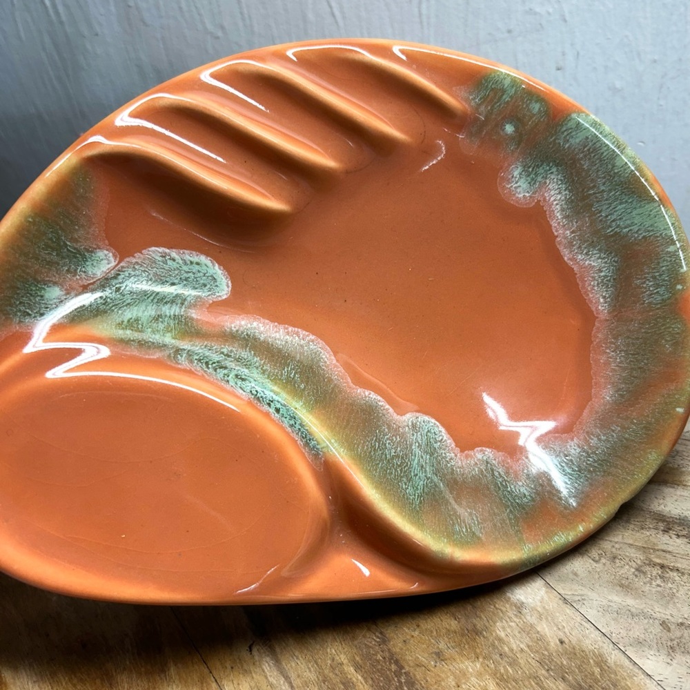 VTG Art Pottery Retro 
Cigarette Cigar Ashtray MCM Mid-Century Flow - Picture 8 of 8